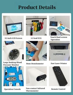 32' LCD πλήρης οθόνης αφής Μονάδα 0.01kg Ιατρική αυτοεξυπηρέτηση Κιοστό ιατρικού ελέγχου