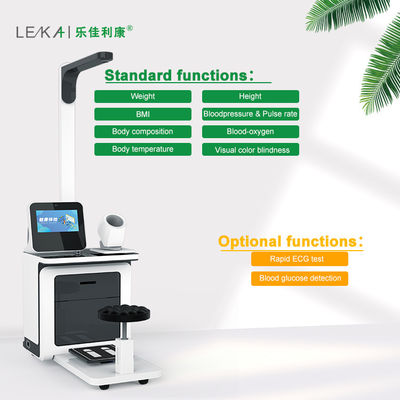 LEKA Telemedicine Kiosk Εγγυημένη μηχανή ελέγχου υγείας με οθόνη LCD 14'