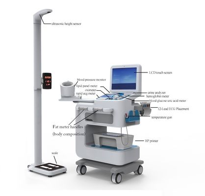 LEKA Σκηνή σωματικού λίπους Το απόλυτο Health Kiosk για ταχεία διάγνωση και 15' LCD οθόνη