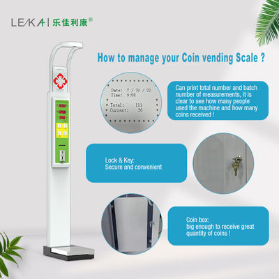 8-200kg Range Coin Operated Height Weight Scale με ψηφιακή οθόνη και υποστήριξη ODM