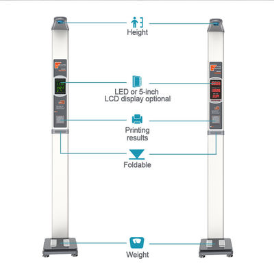 Πιστοποιημένη ISO9001 LED/LCD οθόνη νοσοκομειακή κλίμακα μέτρησης ύψους για ζύγιση ανθρώπινου βάρους