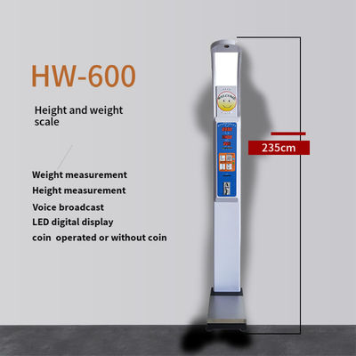 Υπερήχθη ψηφιακή κλίμακα σώματος HW-600 Μηχανή μέτρησης ύψους και βάρους ιατρικής κλάσης